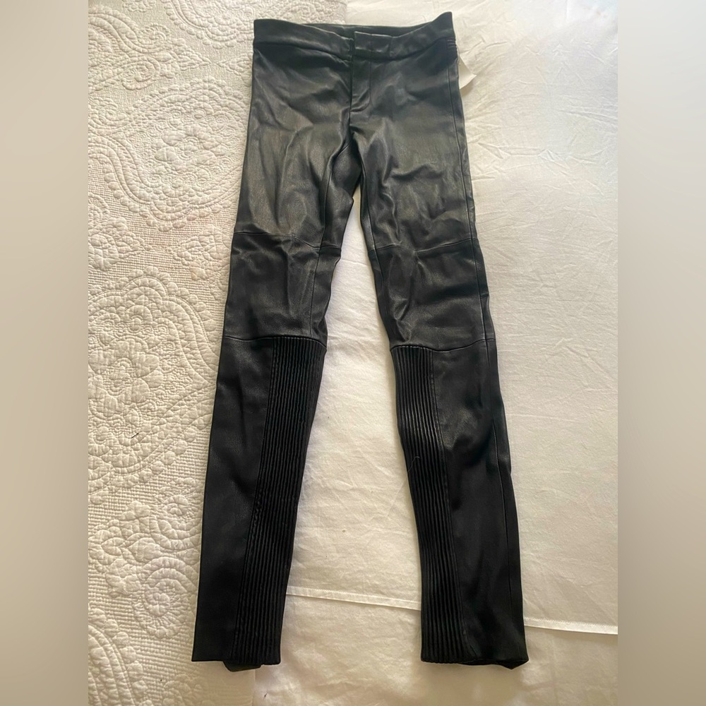 yigal azoural lamb skin leather pants